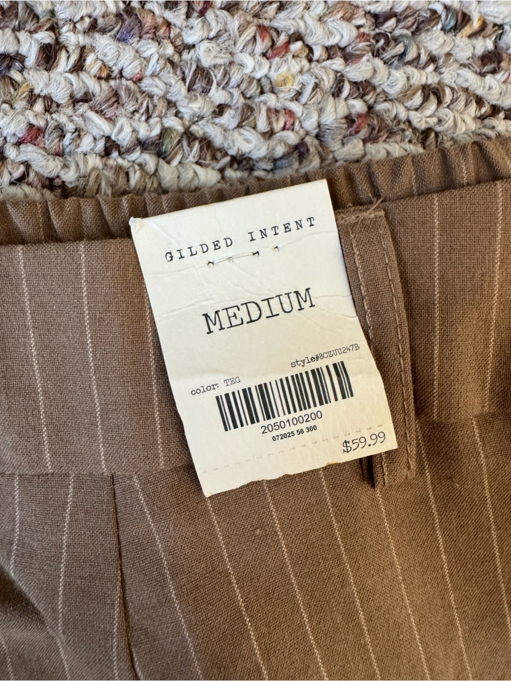Gilded Intent pinstriped Trouser Pants size M NWT - Picture 6 of 9